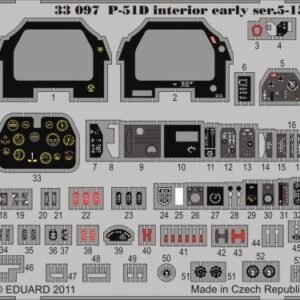 EDUARD ZOOM 33097 P-51D INTERIOR EARLY SER.5-15 S.A. (FOR TAMIYA) 1/32