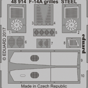 EDUARD 48914 F-14A GRILLES STEEL (TAMIYA) 1/48
