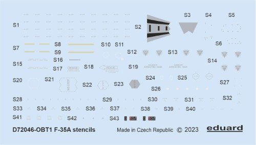 EDUARD D72046 F-35A stencils 1/72