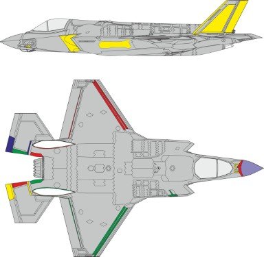 EDUARD EX1013 MASK F-35B RAM COATING TAMIYA1/48
