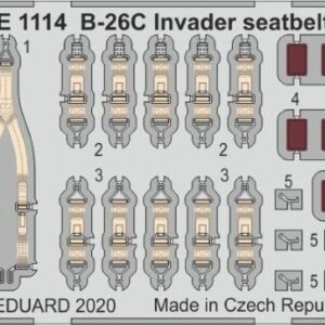 EDUARD ZOOM FE1114 B-26C Invader seatbelts1/48