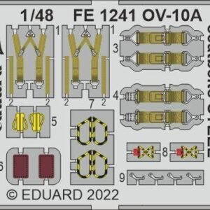 EDUARD ZOOM FE1241 OV-10A seatbelts STEEL 1/48