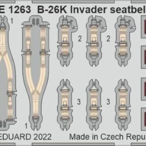 EDUARD ZOOM FE1263 B-26K Invader seatbelts STEEL 1/48