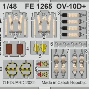 EDUARD ZOOM FE1265 OV-10D+ seatbelts STEEL 1/48