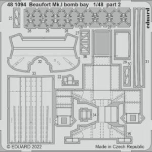 EDUARD 481094 Beaufort Mk.I bomb bay 1/48