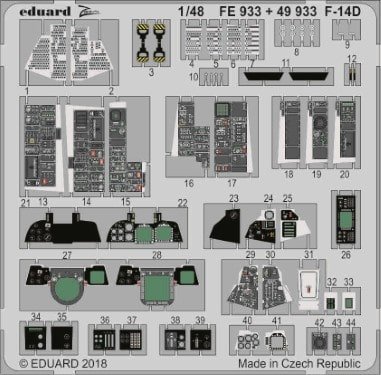 EDUARD FE933 F-14D (TAMIYA) 1/48
