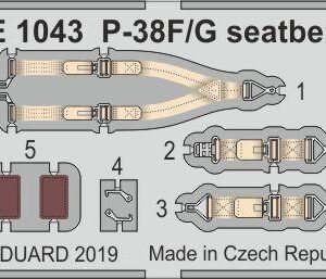 EDUARD ZOOM FE1043 P-38F/G SEATBELTS 1/48