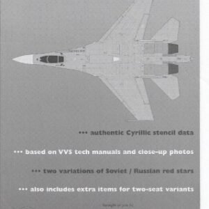 SUKHOI 27 FLANKERS STENCILS 1:32