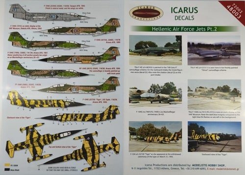 ICARUS ID48003 Hellenic Air Force Jets pt.2 1/48