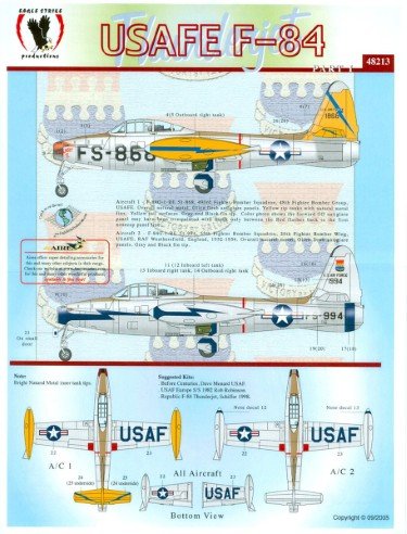 EAGLE STRIKE ESP48213 Republic F-84 G Thunderjet tome 1 1/48 – Image 3