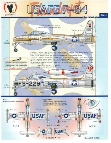EAGLE STRIKE ESP48215 Republic F-84E/G Thunderjet tome 3 1/48 – Image 3