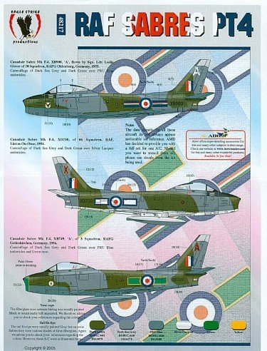 EAGLE STRIKE ESP48217 North American F-86 Sabre tome 4 1/48 – Image 3