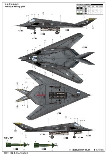 TRUMPETER 03219 F-117A NIGHTHAWK 1/32 – Image 4
