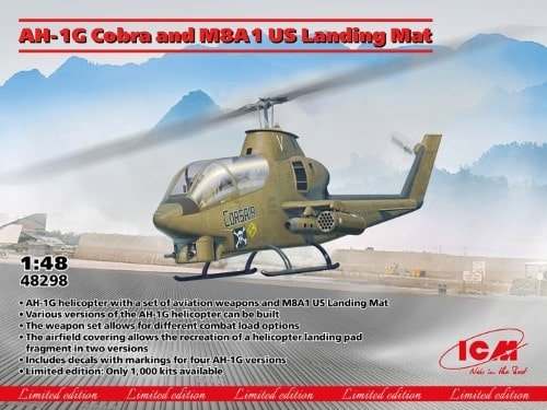 ICM 48298 AH-1G COBRA AND M8A1 US LANDING MAT LIMITED EDITION 1/48