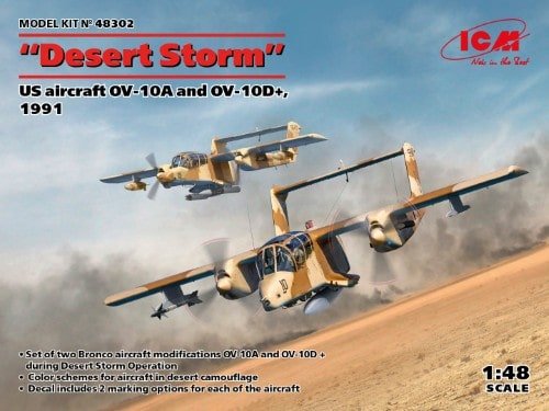 ICM 48302 MAQUETTE 'DESERTSTORM' US AIRCRAFT OV-10A AND OV-10D+ 1991 1/48