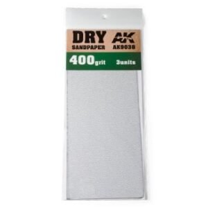 AK9038 Dry Sandpaper 400 Grit. x3