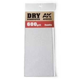 AK9039 Dry Sandpaper 600 Grit. x3