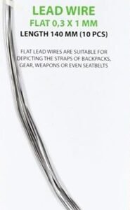 ASK T0068 Fil de plomb plat 0,3 x 1 x 140 mm