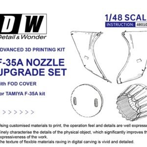 F-35A Lightning II nozzles with FOD cover 1/48 DETAIL AND WONDER 480101