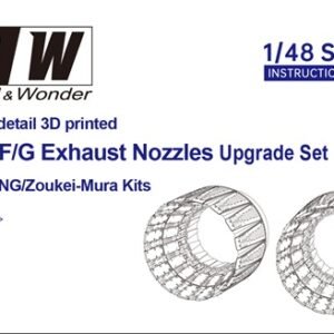 DETAIL & WONDER 480103 F-4EF Exhaust Nozzles (late version). for MENG ZOUKEI-MURA 1/48