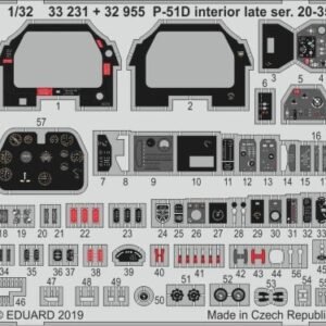 EDUARD 32955 P-51D INTERIOR LATE SER. 20-35 1/32 (TAMIYA)