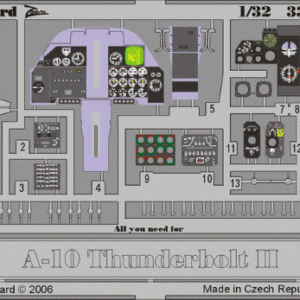 EDUARD 33013 A-10 dashboard 1/32