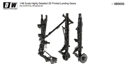 DETAILS AND WONDER 480606 Su-35 landing gear for G.W.H Kit – Image 3