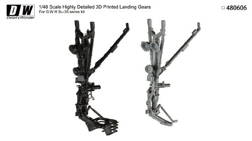 DETAILS AND WONDER 480606 Su-35 landing gear for G.W.H Kit – Image 4