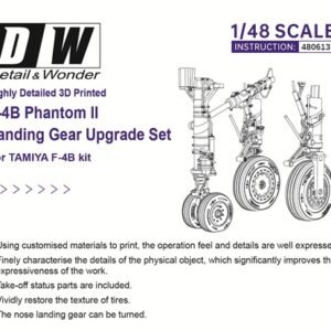 Train d’atterrissage DETAILS & WONDER F-4B 1/48 pour maquette Tamiya, résine ultra détaillée offrant précision, solidité et réalisme pour un Phantom II.