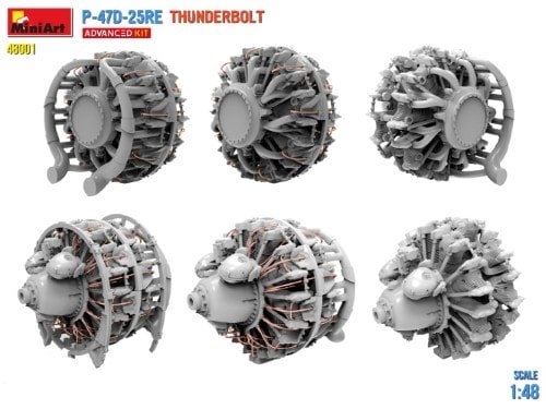 Mini Art 48001 P-47D-25RE THUNDERBOLT ADVANCED KIT 1/48 – Image 8
