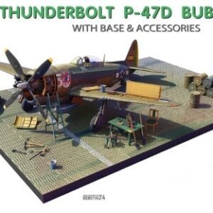 MINI ART 48018 THUNDERBOLT P-47D BUBBLETOP WITH BASE & ACCESSORIES. BIG SET 1/48