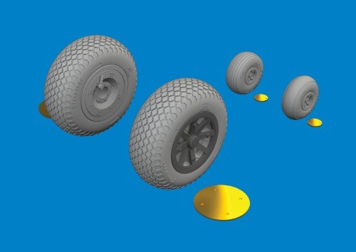 EDUARD 6481135 P-40N wheels cross tread 1/48