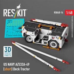 RESKIT RSK48-0014 US NAVY A/S32A-49 (short) Deck Tractor (3D Printed) (1/48)