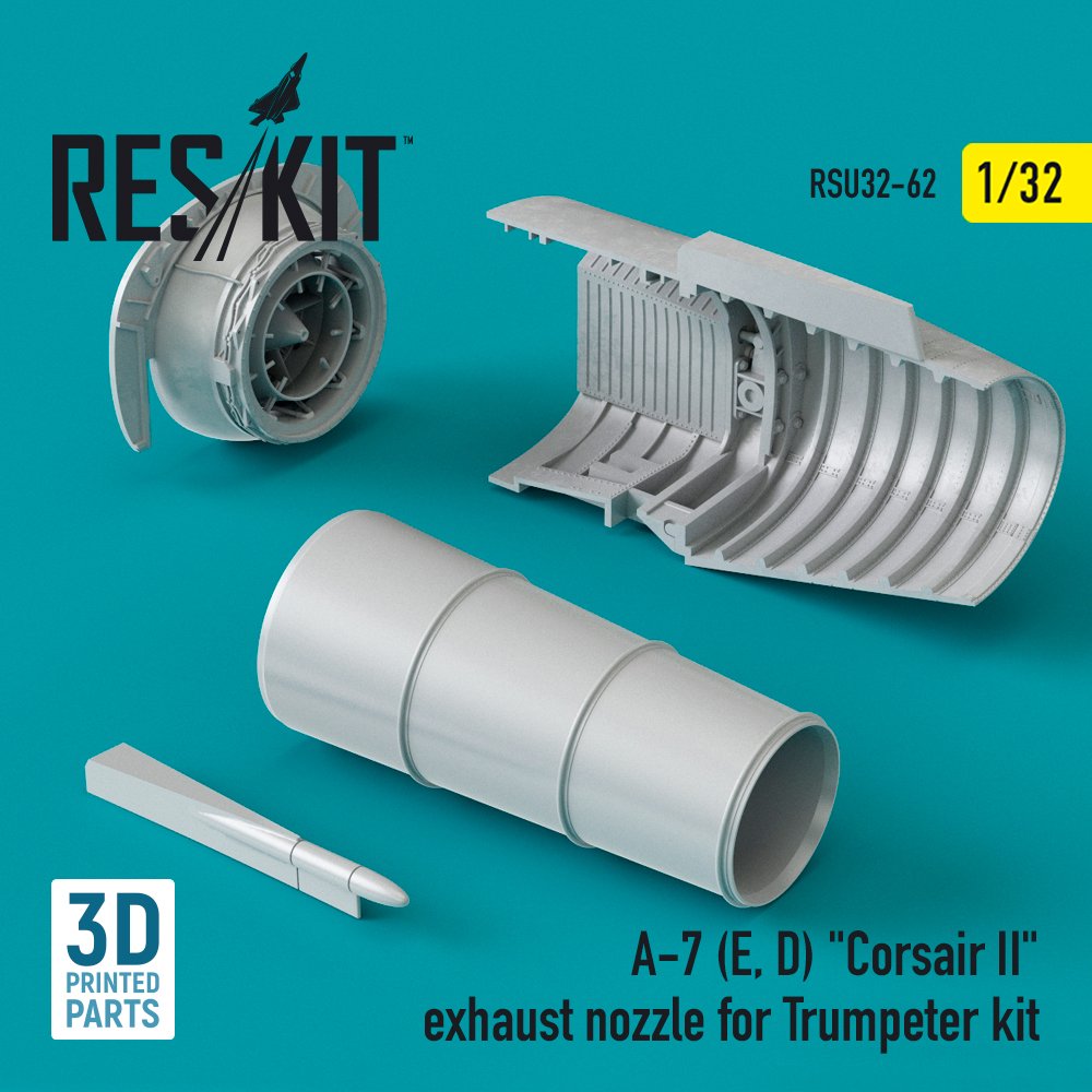 RESKIT RSU32-0062 A-7 (E, D) Corsair II exhaust nozzle for Trumpeter kit (1/32) – Image 2