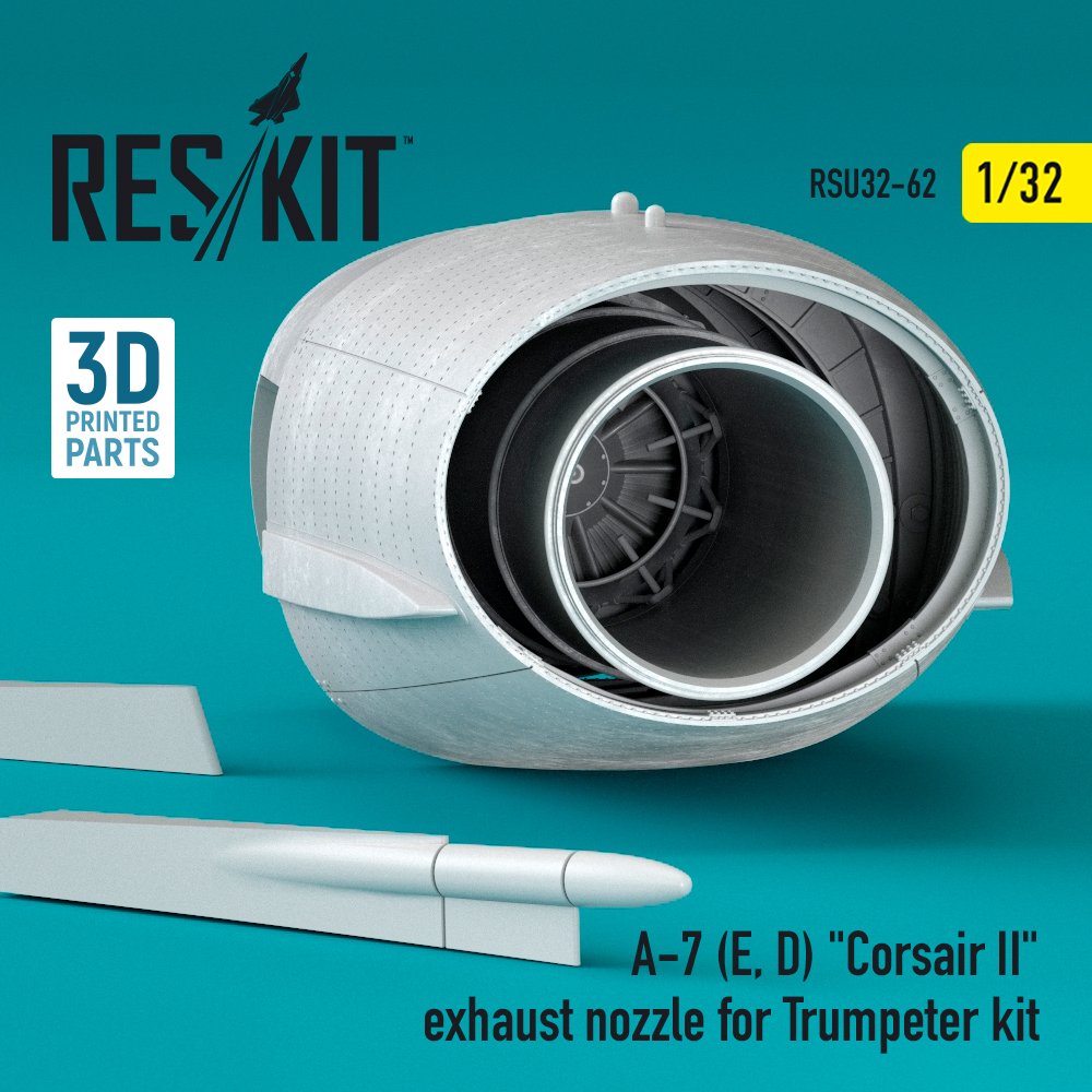 RESKIT RSU32-0062 A-7 (E, D) Corsair II exhaust nozzle for Trumpeter kit (1/32)
