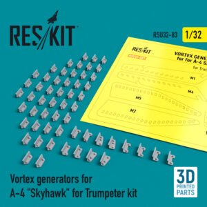 RESKIT RSU32-0083 Vortex generators for A-4 Skyhawk for Trumpeter kit (3D Printed) (1/32)
