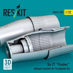 RESKIT RSU32-0209 Su-27 Flanker exhaust nozzles for Trumpeter kit (1/32)