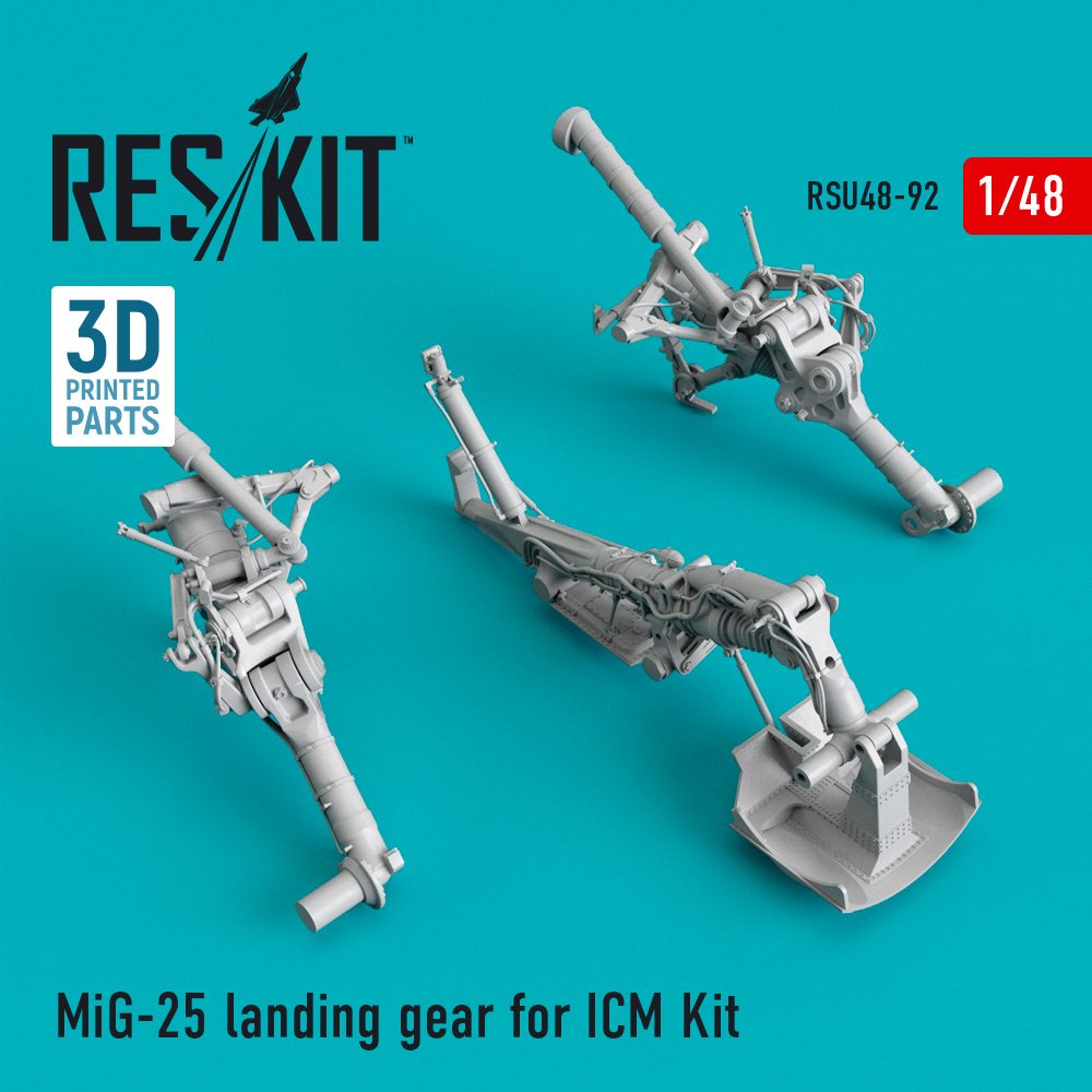 RESKIT RSU48-0092 MiG-25 landing gear for ICM Kit (1/48)