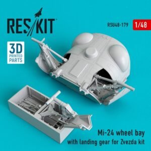 RESKIT RSU48-0179 Mi-24 wheel bay with landing gear for Zvezda kit (1/48)