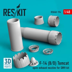 RESKIT RSU48-0194 F-14 (B,D) Tomcat open exhaust nozzles for GWH kit (1/48)
