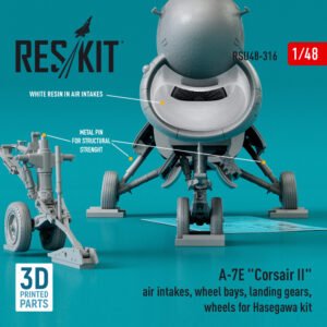 RESKIT RSU48-0316 A-7E Corsair II air intakes, wheel bays, landing gears, wheels for. Hasegawa kit (1/48)