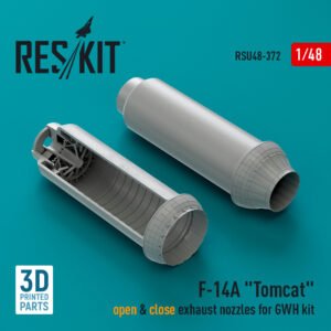 RESKIT RSU48-0372 F-14A Tomcat open & close exhaust nozzles for GWH kit (3D Printed). (1/48)