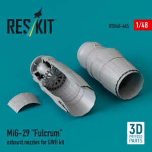 RESKIT RSU48-0445 MiG-29 Fulcrum exhaust nozzles for GWH kit (3D Printed) (1/48)