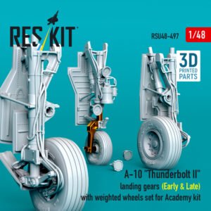 RESKIT RSU48-0497 A-10 Thunderbolt II landing gears (Early & Late) with weighted wheels set. for Academy kit (Metal+3D Printed) (1/48)