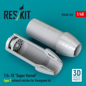 RESKIT RSU48-0523 F/A-18 Super Hornet type 2 exhaust nozzles for Hasegawa kit (1/48)