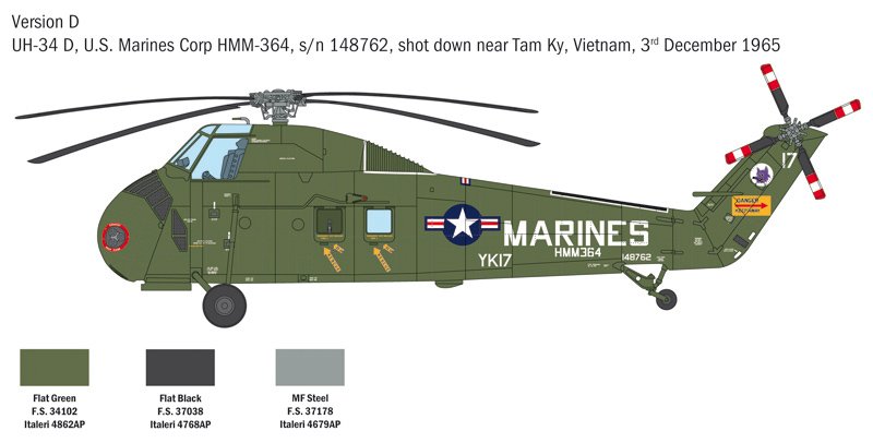 ITALERI 2776 H-34A Pirate /UH-34D U.S. Marines 1/48 – Image 6