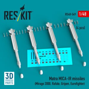 RESKIT RS48-0549 Matra MICA-IR missiles 4 pcs (3D Printed) 1/48