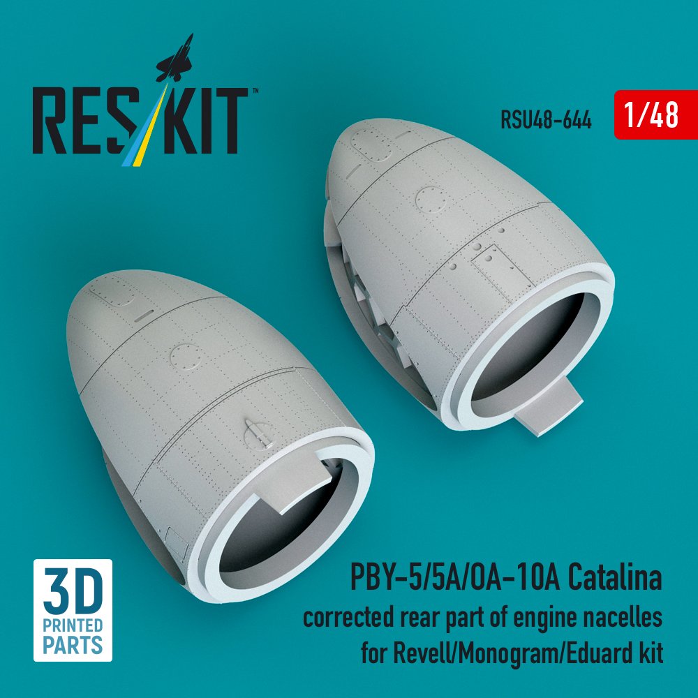 RESKIT RSU48-0644 PBY-5/5A/OA-10A Catalina partie arrière corrigée des nacelles de moteur 1/48